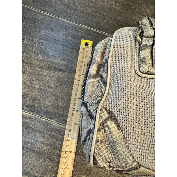 Brahmin‎ Small Caroline satchel bag in a textured canvas Snakeskin Embossed - Picture 11 of 16